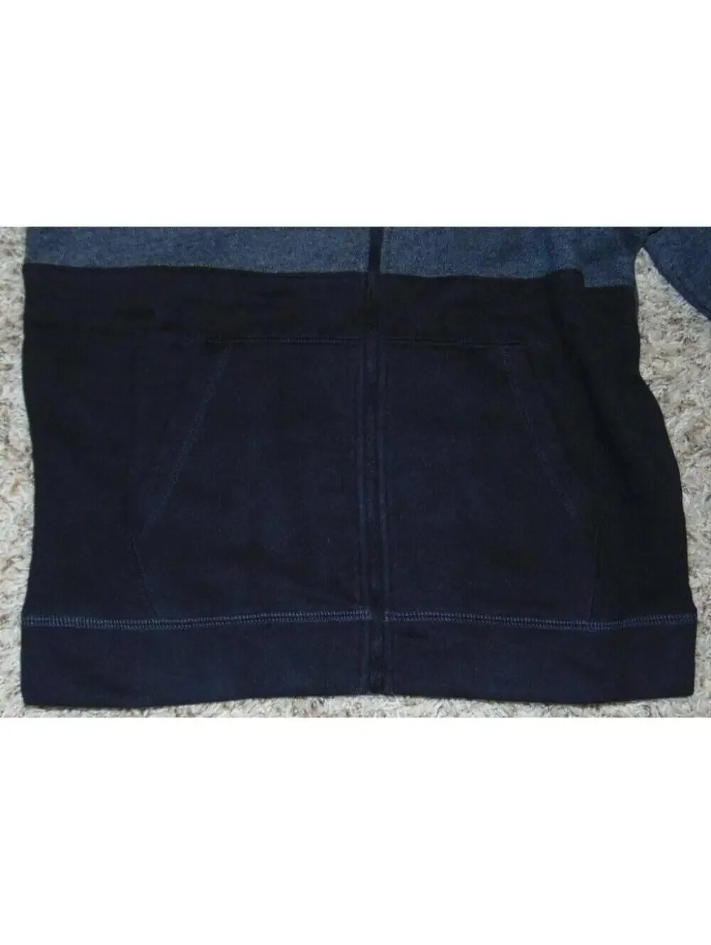 Tek Gear Hoodie Jacket Boys 10/12 Black Gray Fleece Lined Full Zip Up Husky